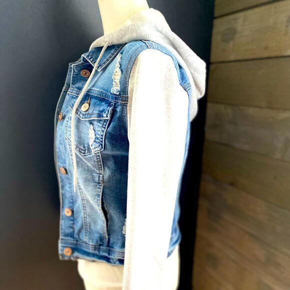 Denim hooded Jacket - Picture 2 of 6